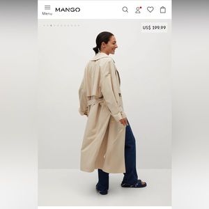 MANGO Lyocell flowy trench
